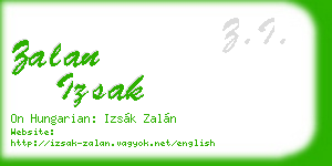 zalan izsak business card
