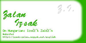 zalan izsak business card